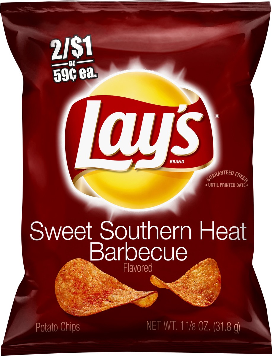 slide 2 of 5, Lay's Potato Chips Sweet Southern Heat Barbeque 1 1/8 Oz, 1.12 oz