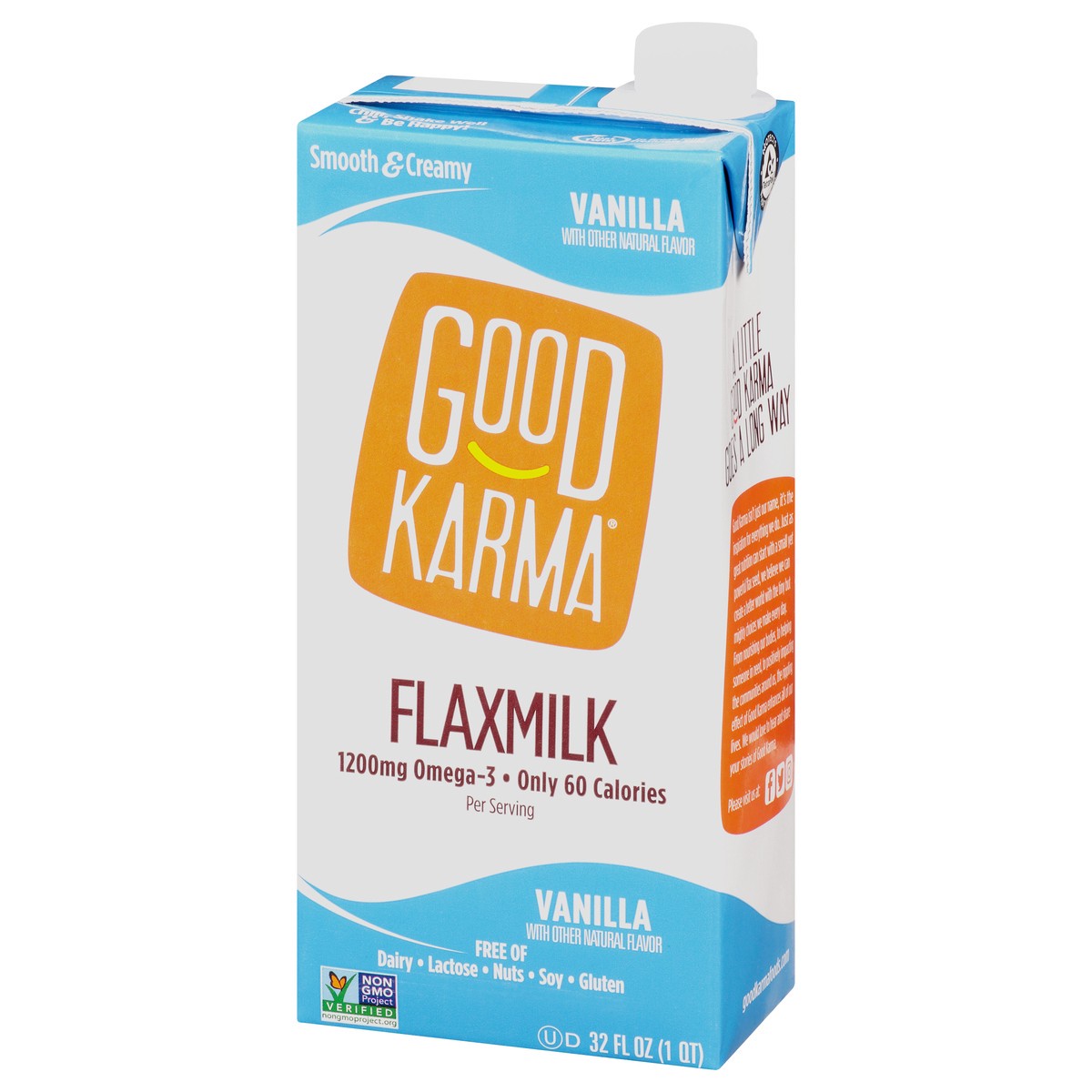 slide 3 of 13, Good Karma Flaxmilk, Vanilla, Smooth & Creamy, 32 fl oz