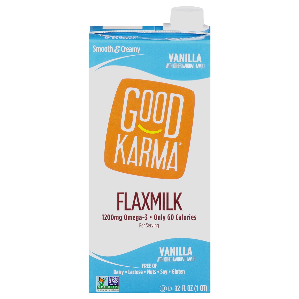 slide 1 of 13, Good Karma Flaxmilk, Vanilla, Smooth & Creamy, 32 fl oz