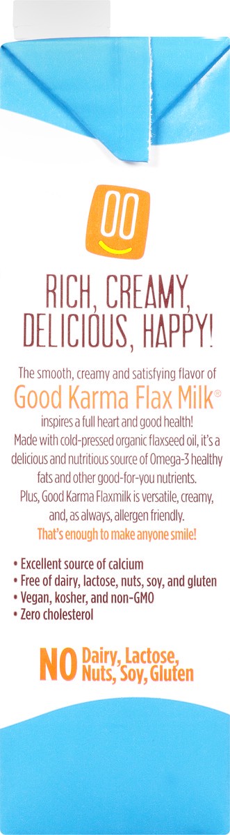 slide 6 of 13, Good Karma Flaxmilk, Vanilla, Smooth & Creamy, 32 fl oz