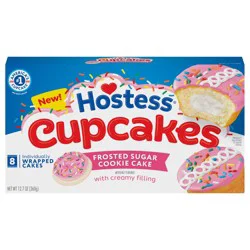 Hostess Cupcakes, Frosted Sugar Cookie Artificially Flavored Snack Cakes