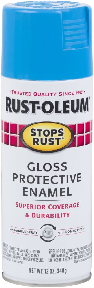 slide 1 of 1, Rust-Oleum Stops Rust Protective Enamel Gloss Spray - Maui Blue, 12 oz