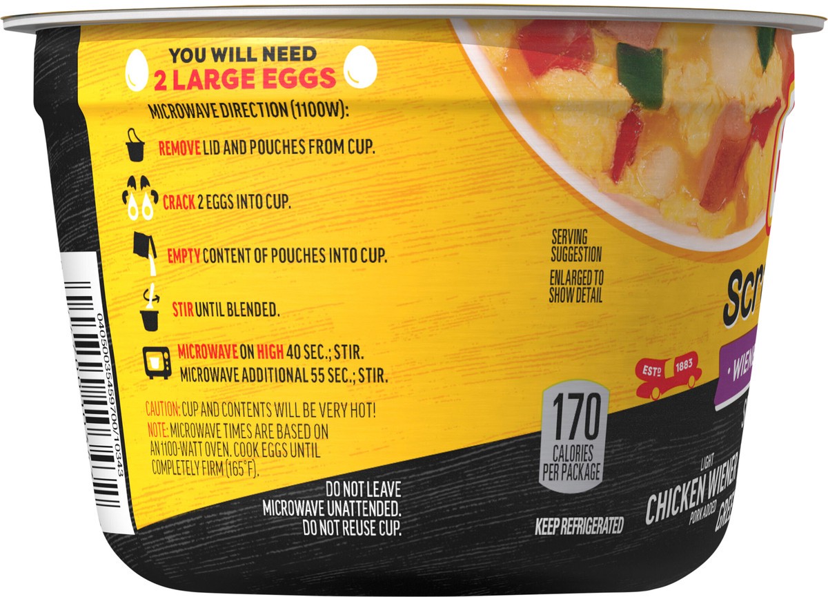 slide 7 of 9, Oscar Mayer Scramblers Wiener & Cheddar Scramble Kit, 3 oz Cup, 3 oz