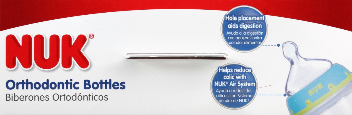 slide 2 of 6, NUK Orthodontic Silicone Bottles, 3 ct