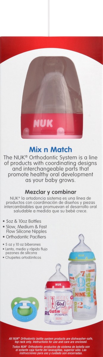 slide 3 of 6, NUK Orthodontic Silicone Bottles, 3 ct