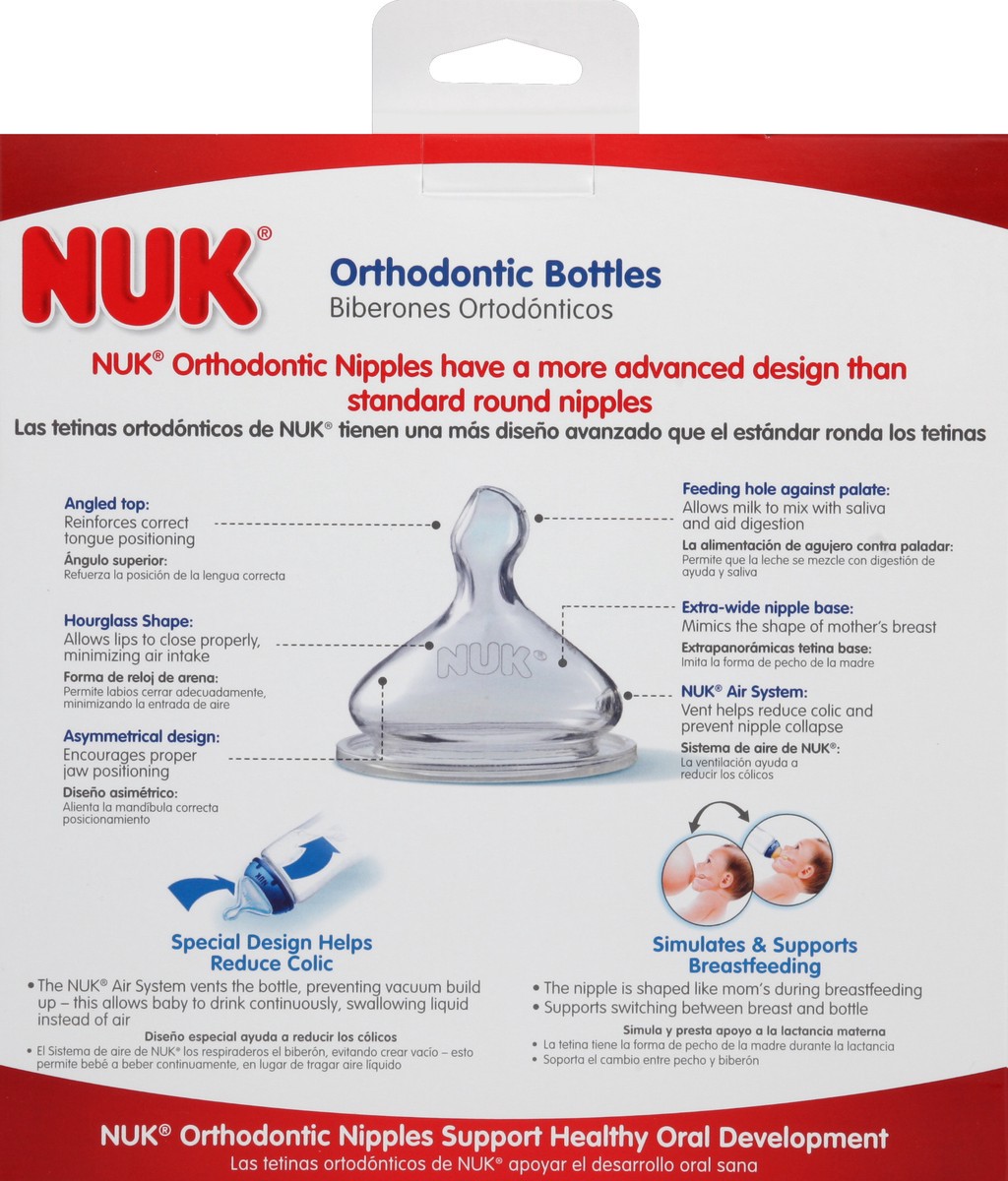 slide 6 of 6, NUK Orthodontic Silicone Bottles, 3 ct