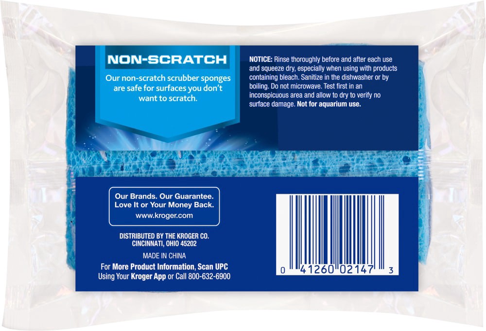 slide 3 of 3, Kroger Non-Scratch Scrubber Sponges, 3 ct