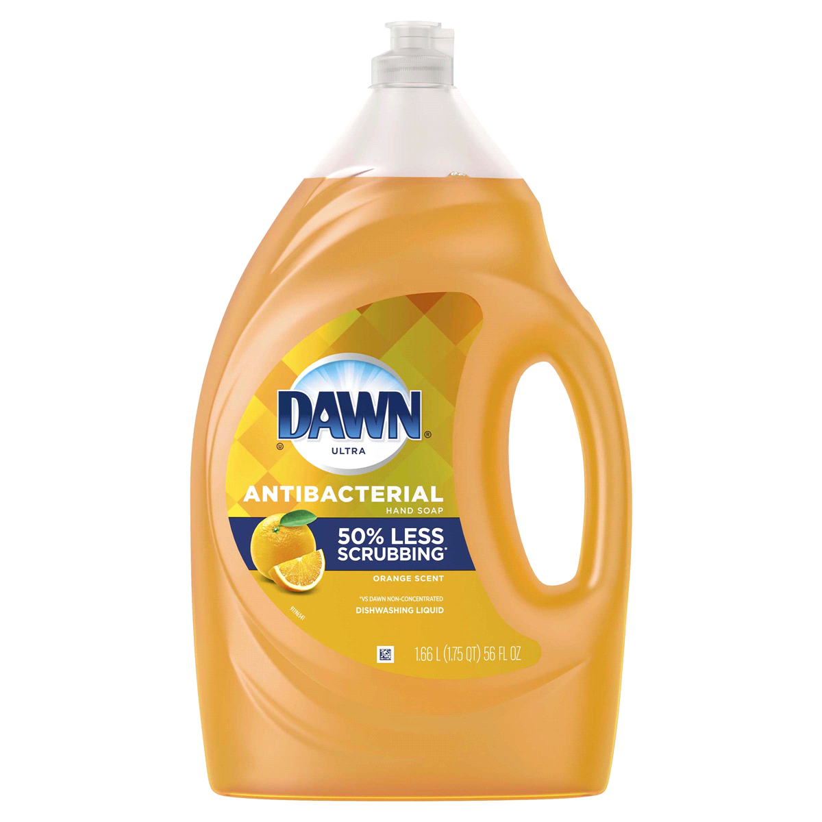 slide 1 of 1, Dawn Ultra Antibacterial Hand Soap & Dishwashing Liquid, Orange, 56 oz