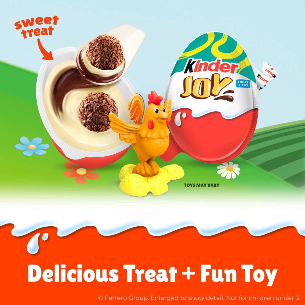 slide 3 of 6, Kinder Joy Treat +Toy 3 - 0.7 oz Eggs, 2.1 oz