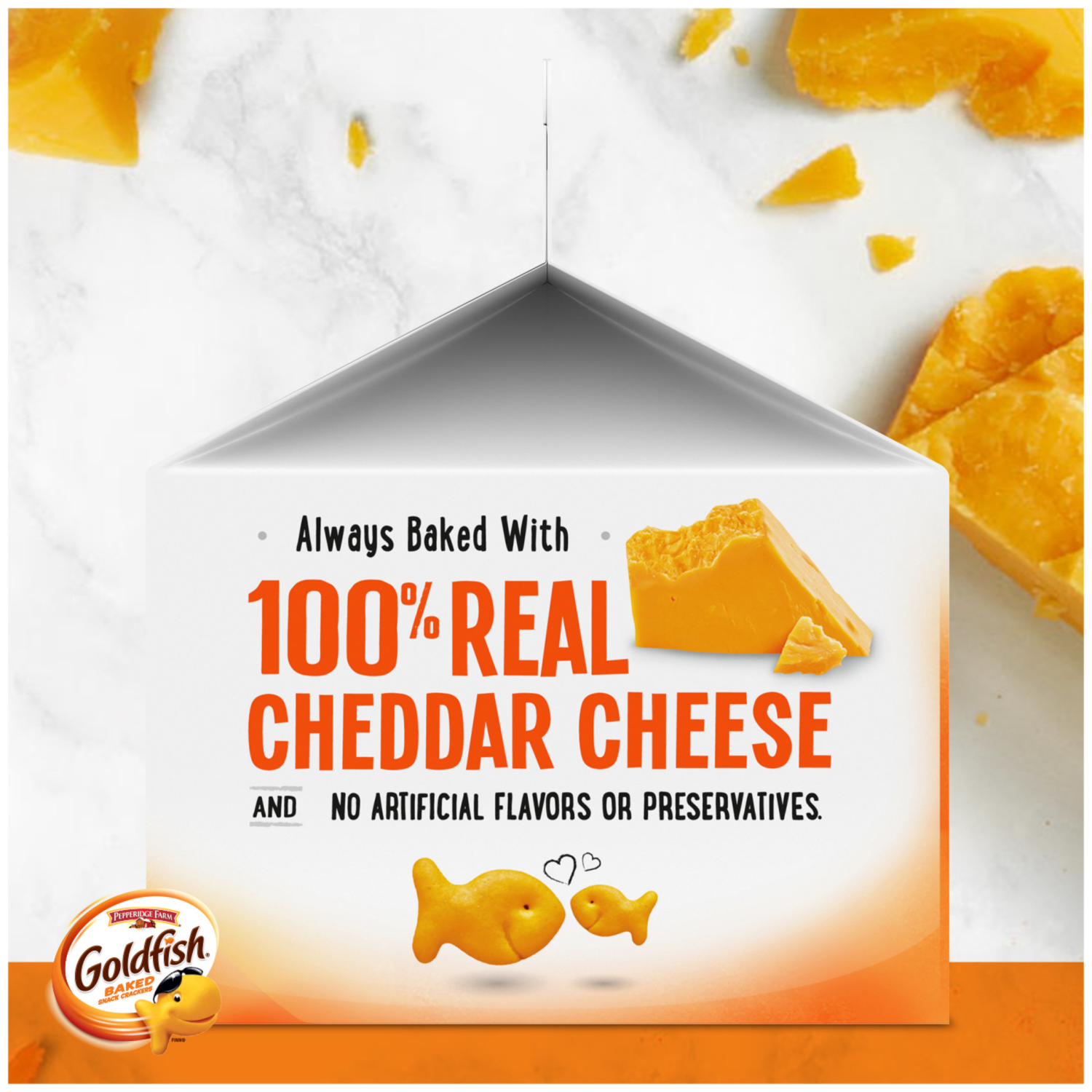 slide 3 of 8, Pepperidge Farm Goldfish Cheddar Baked Snack Crackers Fun Holiday Colors, 2 oz