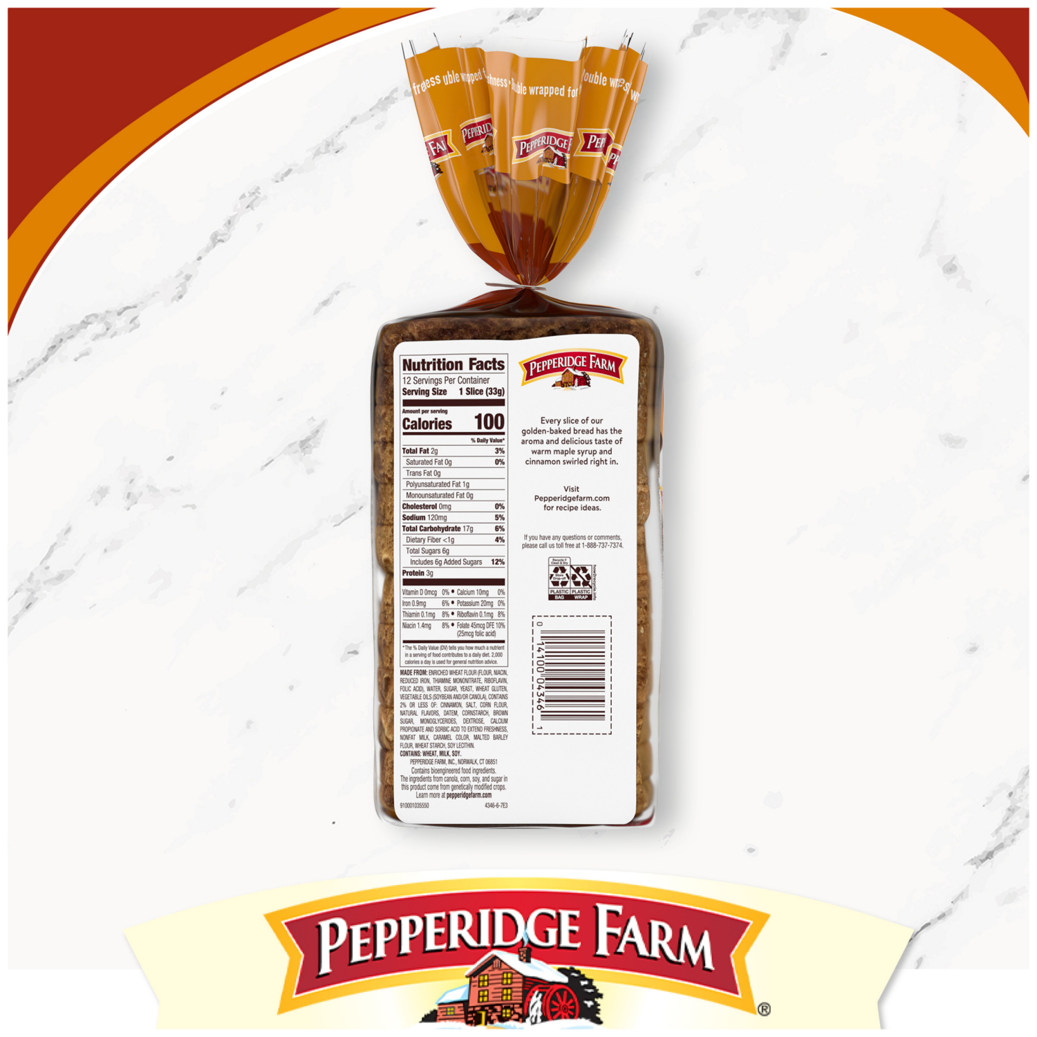 slide 3 of 5, Pepperidge Farm French Toast Swirl Bread, 14.000 oz