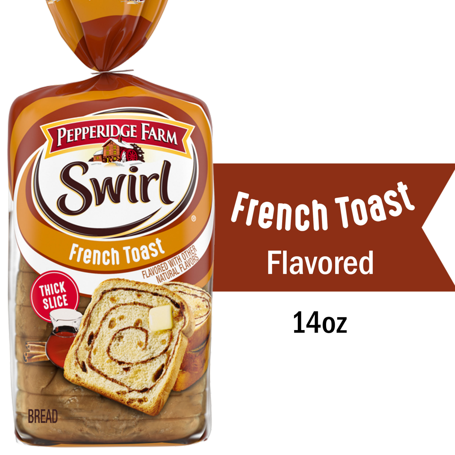 slide 1 of 5, Pepperidge Farm French Toast Swirl Bread, 14.000 oz