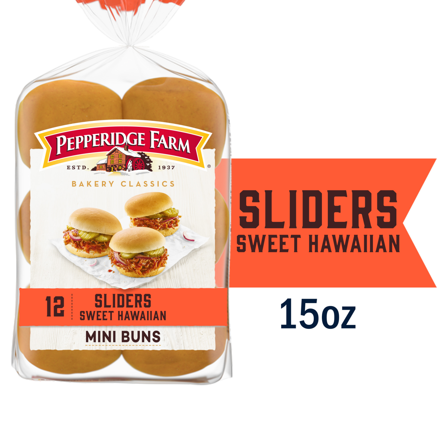 slide 1 of 5, Pepperidge Farm Sweet Hawaiian Slider Buns, 15.000 oz