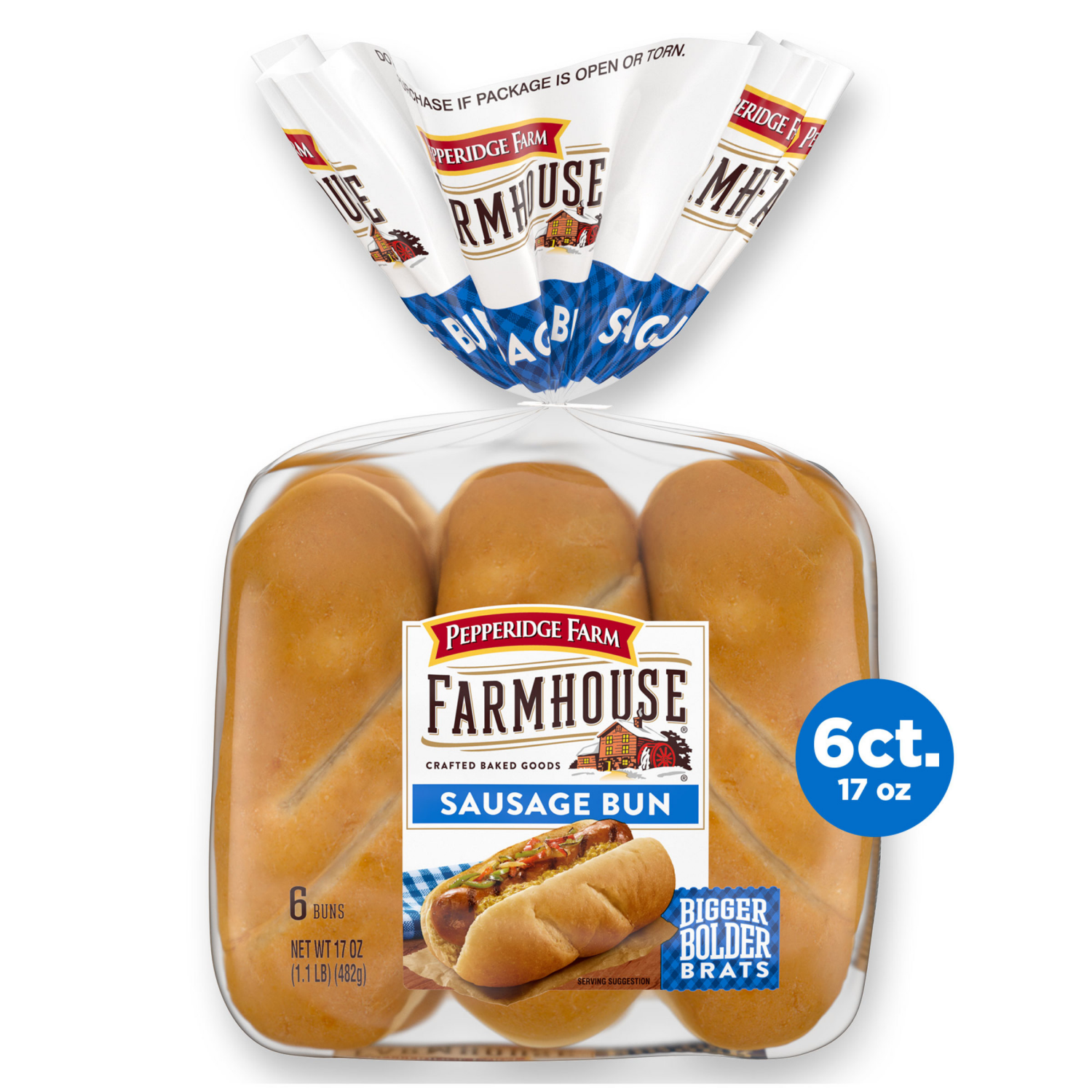 slide 1 of 5, Pepperidge Farm White Sausage Buns, 17 oz