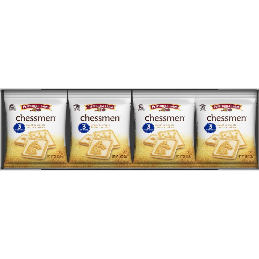 slide 4 of 6, Pepperidge Farm Chessmen Butter Cookies Multipack, 8 Packs, 3 Cookies per Pack, 7.2 oz