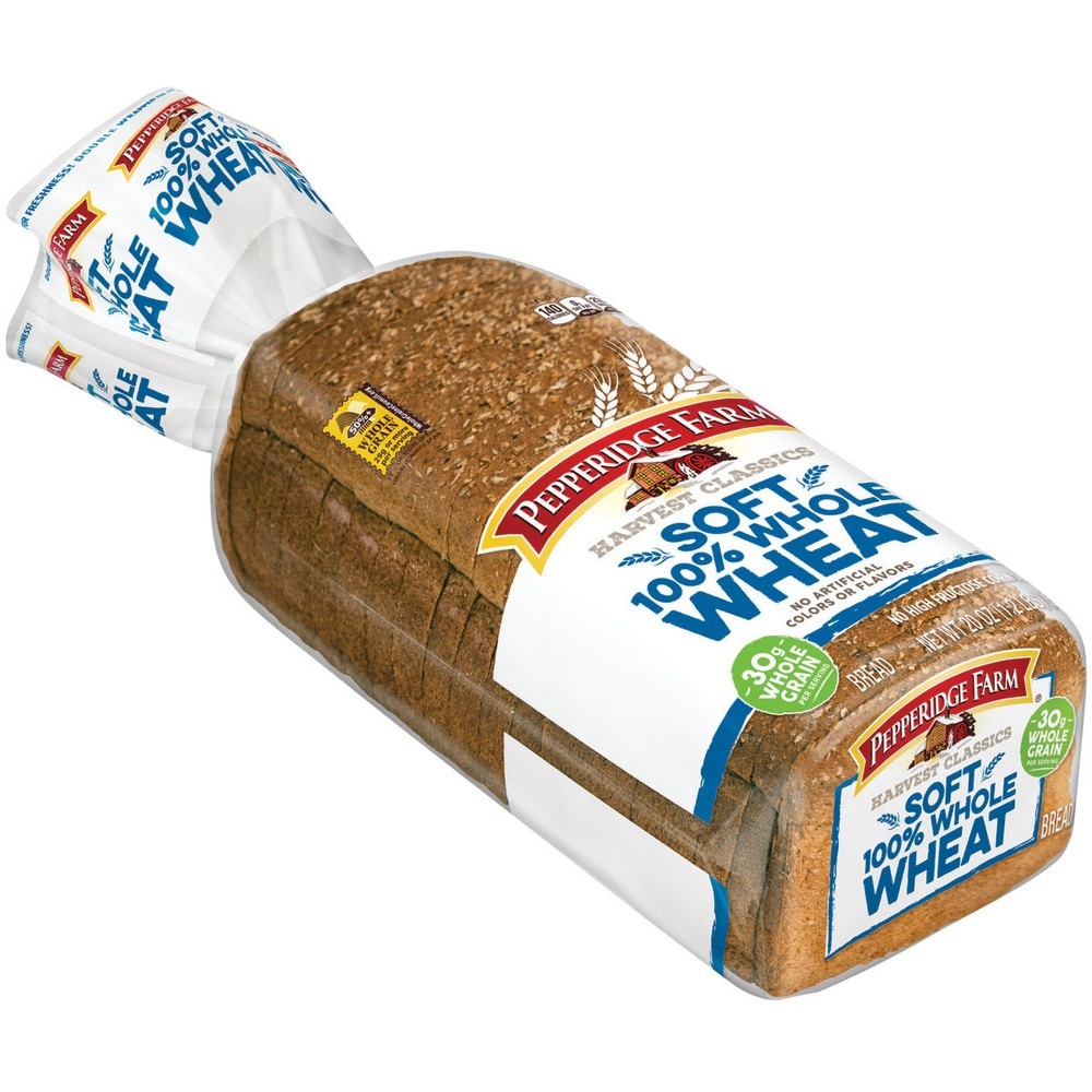 slide 2 of 6, Pepperidge Farm Harvest Classics Soft 100% Whole Wheat Bread, 20 oz