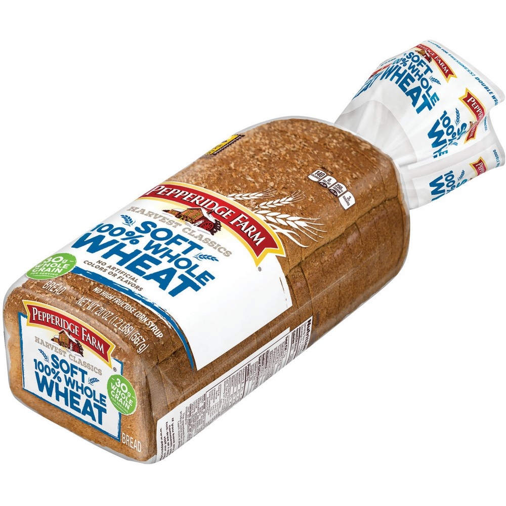 slide 3 of 6, Pepperidge Farm Harvest Classics Soft 100% Whole Wheat Bread, 20 oz