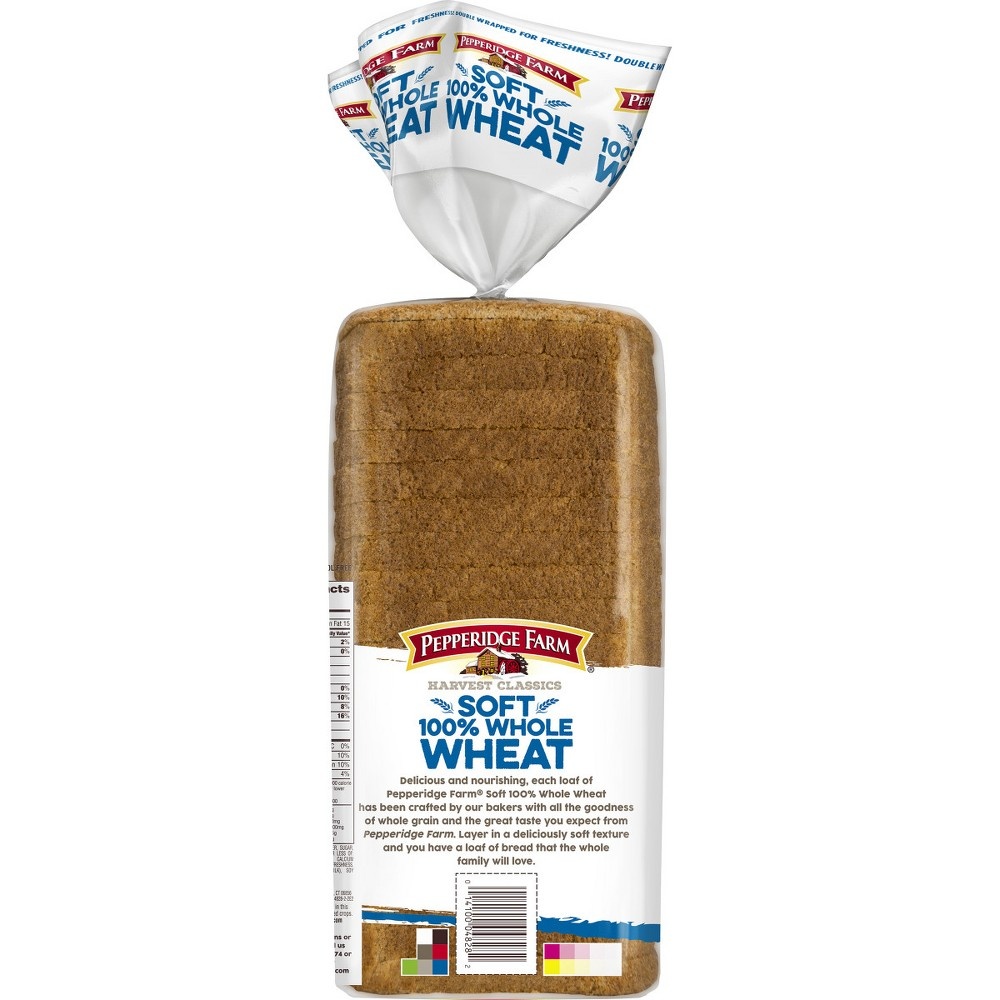 slide 4 of 6, Pepperidge Farm Harvest Classics Soft 100% Whole Wheat Bread, 20 oz