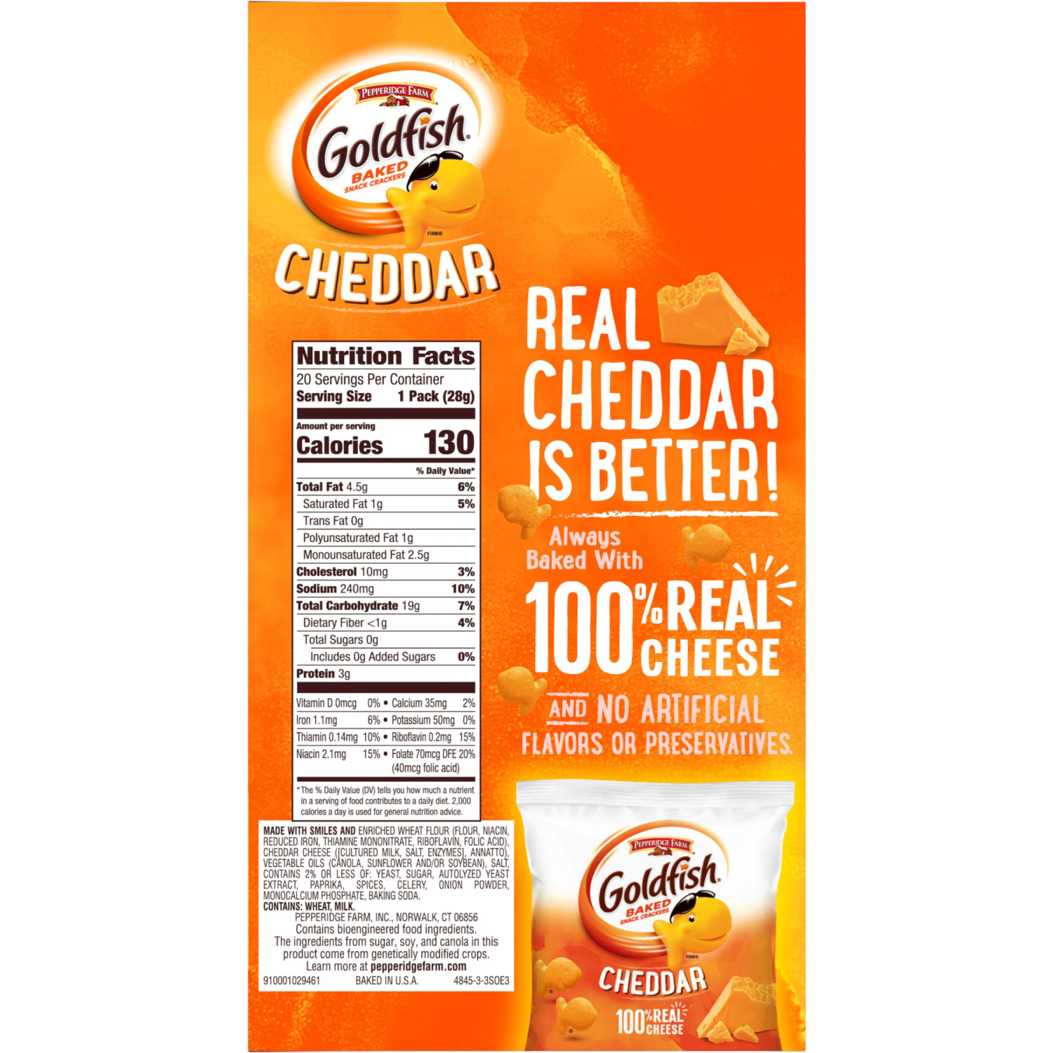 slide 3 of 8, Goldfish Cheddar Cheese Crackers, 20.000 oz