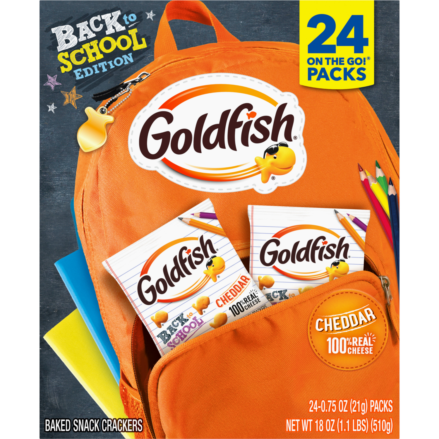 slide 4 of 8, Goldfish Cheddar Cheese Crackers, 20.000 oz