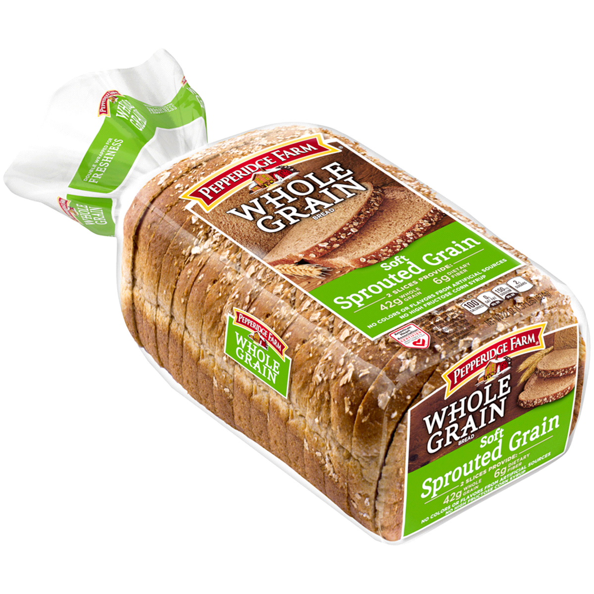 slide 6 of 7, Pepperidge Farm Whole Grain Sprouted Grain Bread, 22 oz. Loaf, 18 oz