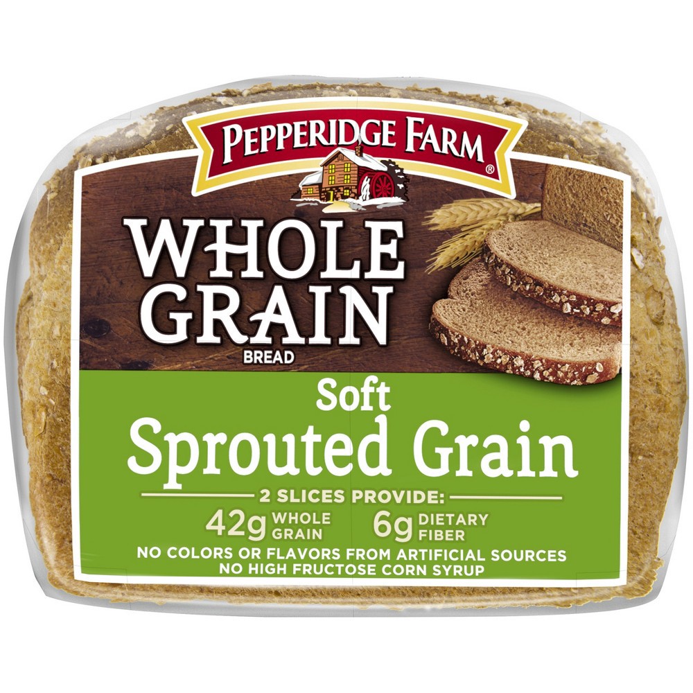 slide 3 of 7, Pepperidge Farm Whole Grain Sprouted Grain Bread, 22 oz. Loaf, 18 oz