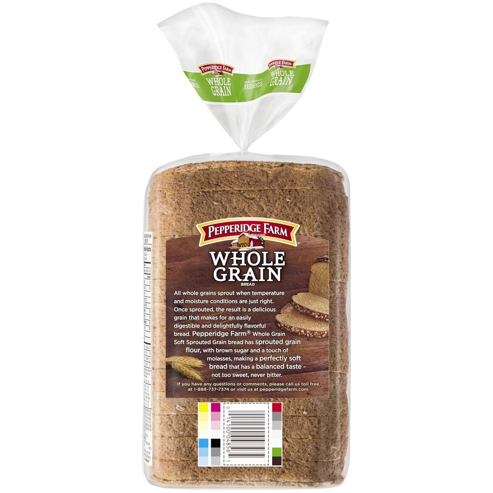 slide 7 of 7, Pepperidge Farm Whole Grain Sprouted Grain Bread, 22 oz. Loaf, 18 oz