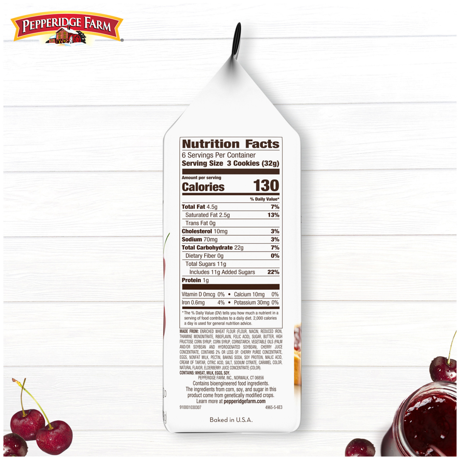 slide 4 of 7, Pepperidge Farm Cherry Thumbprint Cookies, 6.750 oz