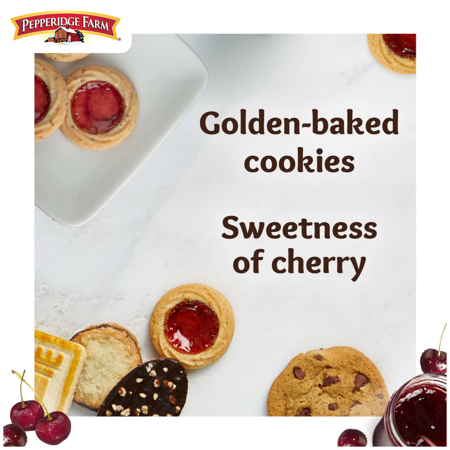 slide 5 of 7, Pepperidge Farm Cherry Thumbprint Cookies, 6.750 oz
