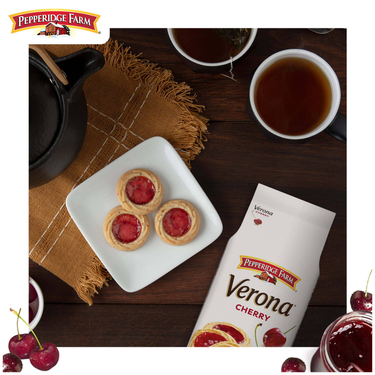 slide 6 of 7, Pepperidge Farm Cherry Thumbprint Cookies, 6.750 oz