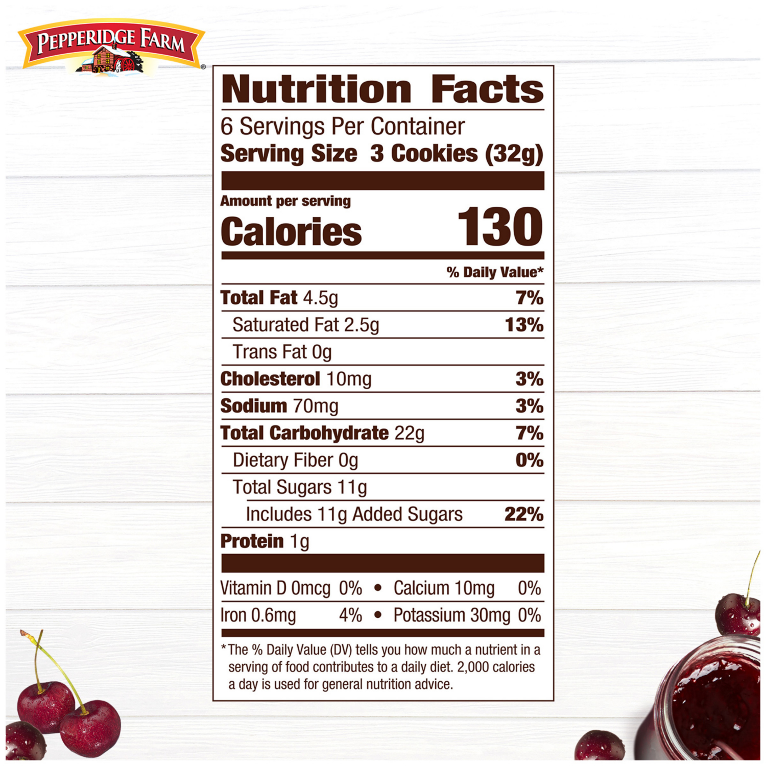 slide 7 of 7, Pepperidge Farm Cherry Thumbprint Cookies, 6.750 oz