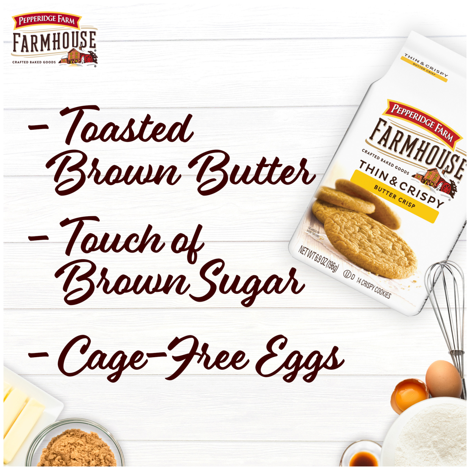 slide 5 of 7, Pepperidge Farm Thin & Crispy Butter Crisp Cookies, 6.900 oz