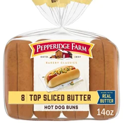 Pepperidge Farm Top Sliced Butter Hot Dog Buns
