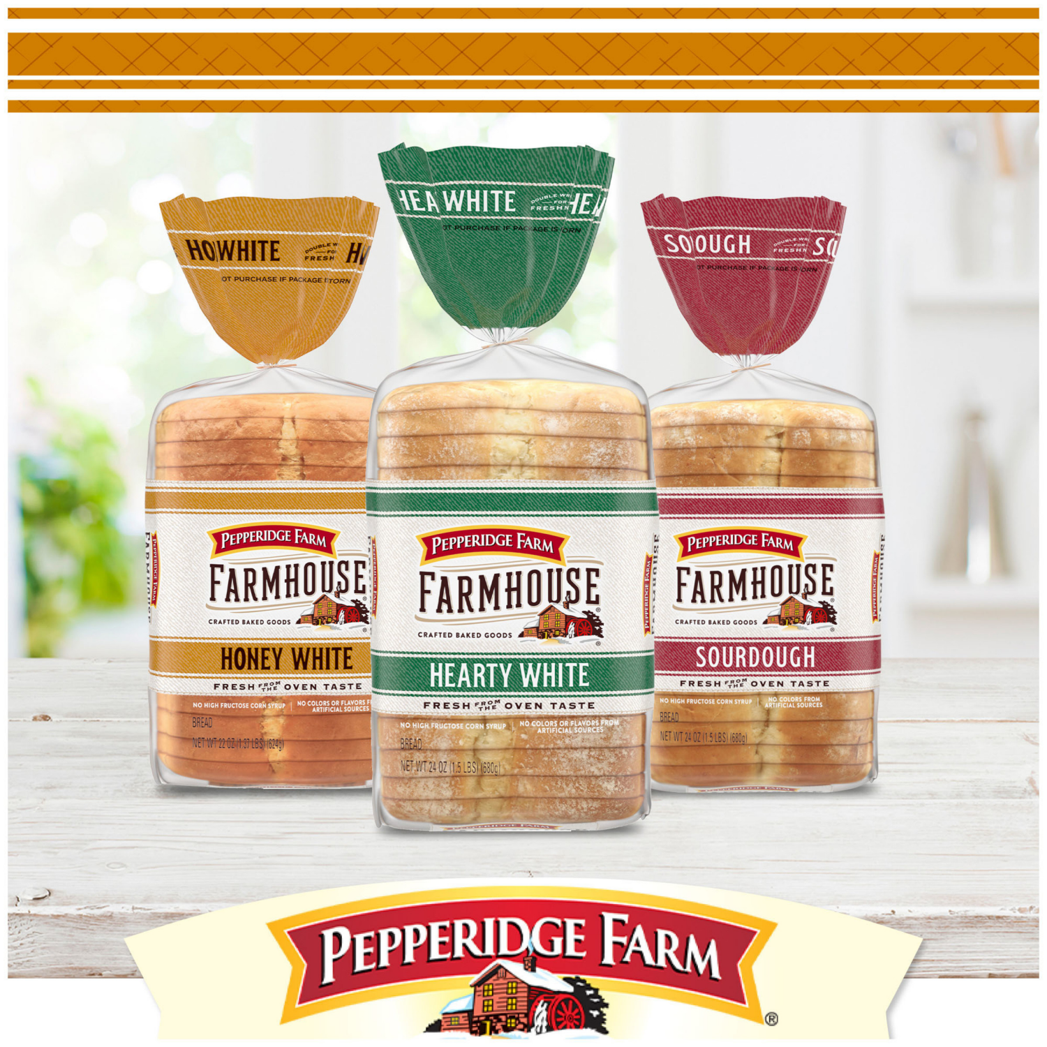 slide 2 of 5, Pepperidge Farm Honey White Bread, 22 oz