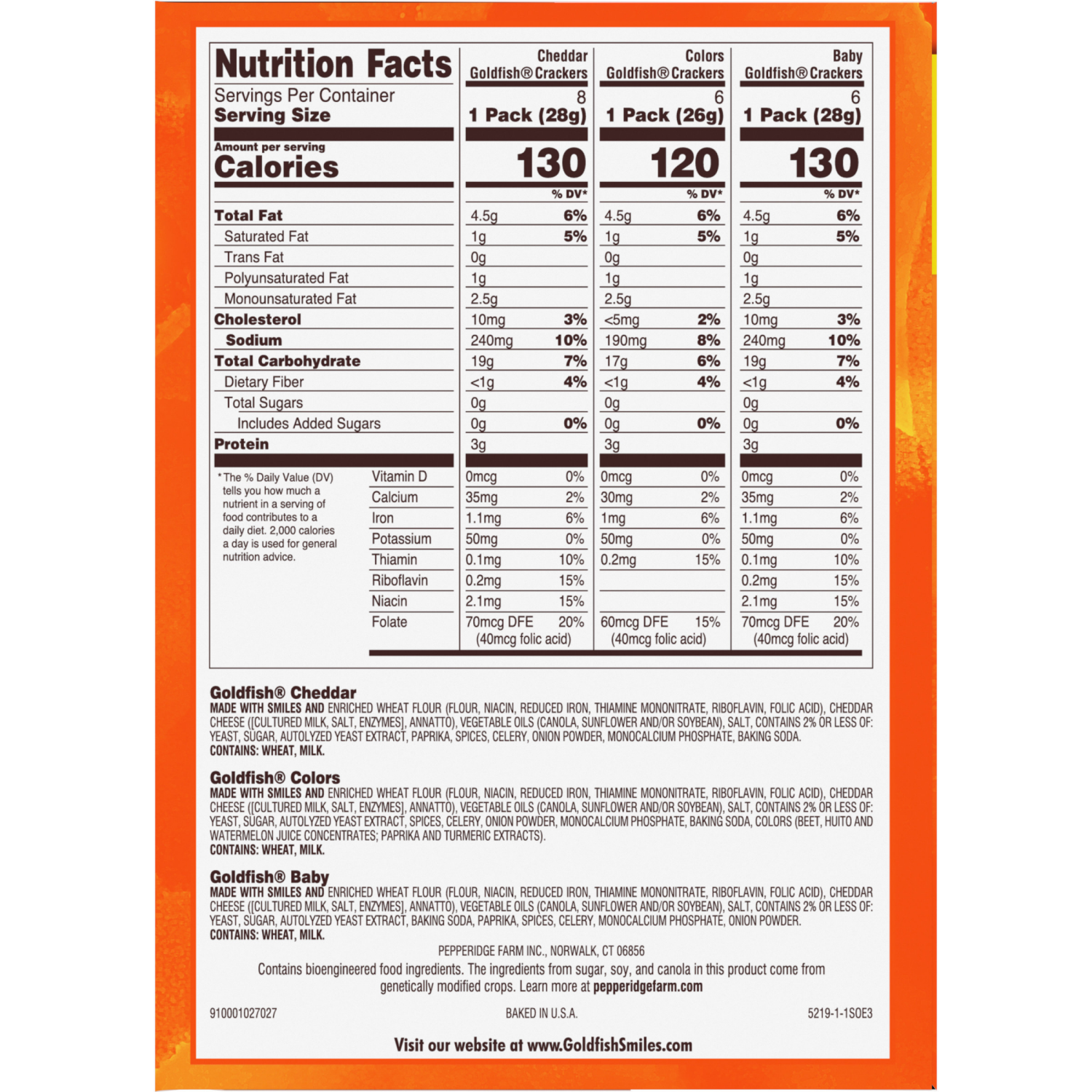 slide 3 of 8, Goldfish Family Faves Crackers Variety Pack, 19.400 oz