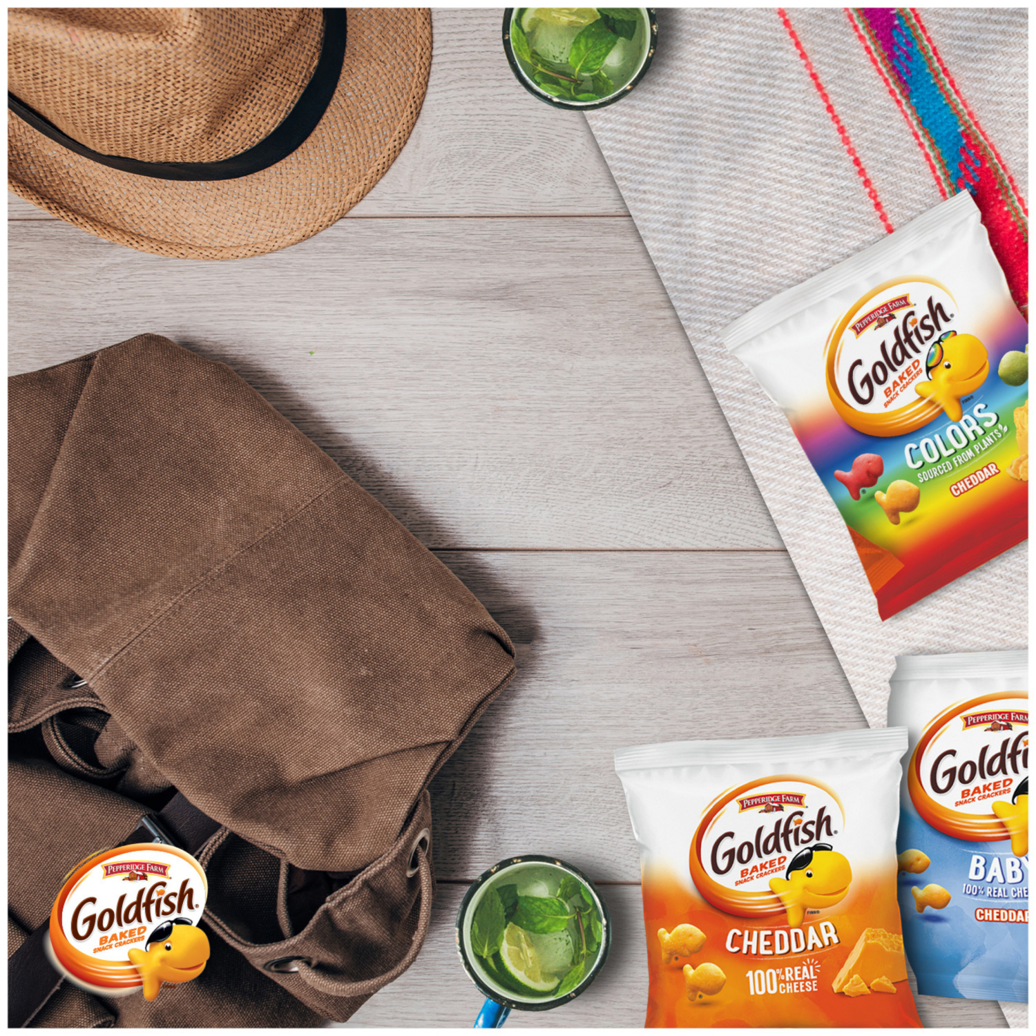 slide 7 of 8, Goldfish Family Faves Crackers Variety Pack, 19.400 oz