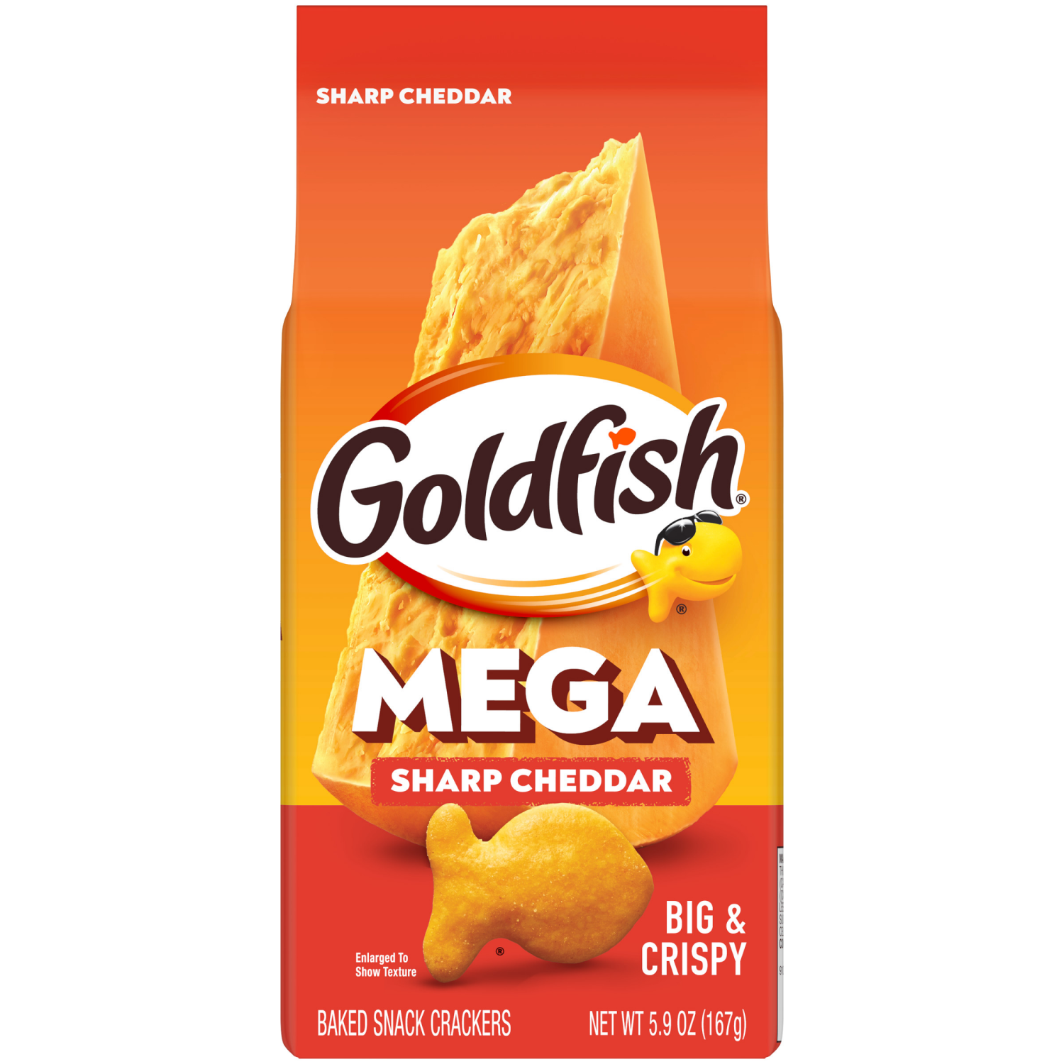 slide 1 of 5, Goldfish Sharp Cheddar Baked Snack Crackers, 5.900 oz