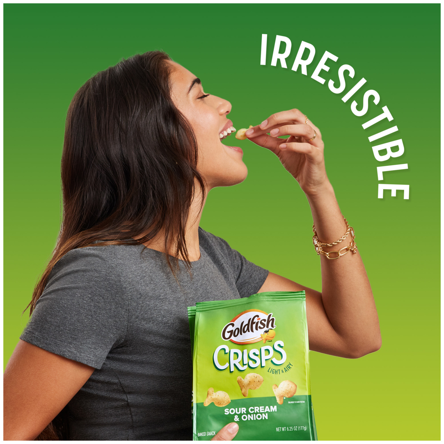 slide 3 of 8, Goldfish Sour Cream and Onion Flavored Crisps, 6.250 oz