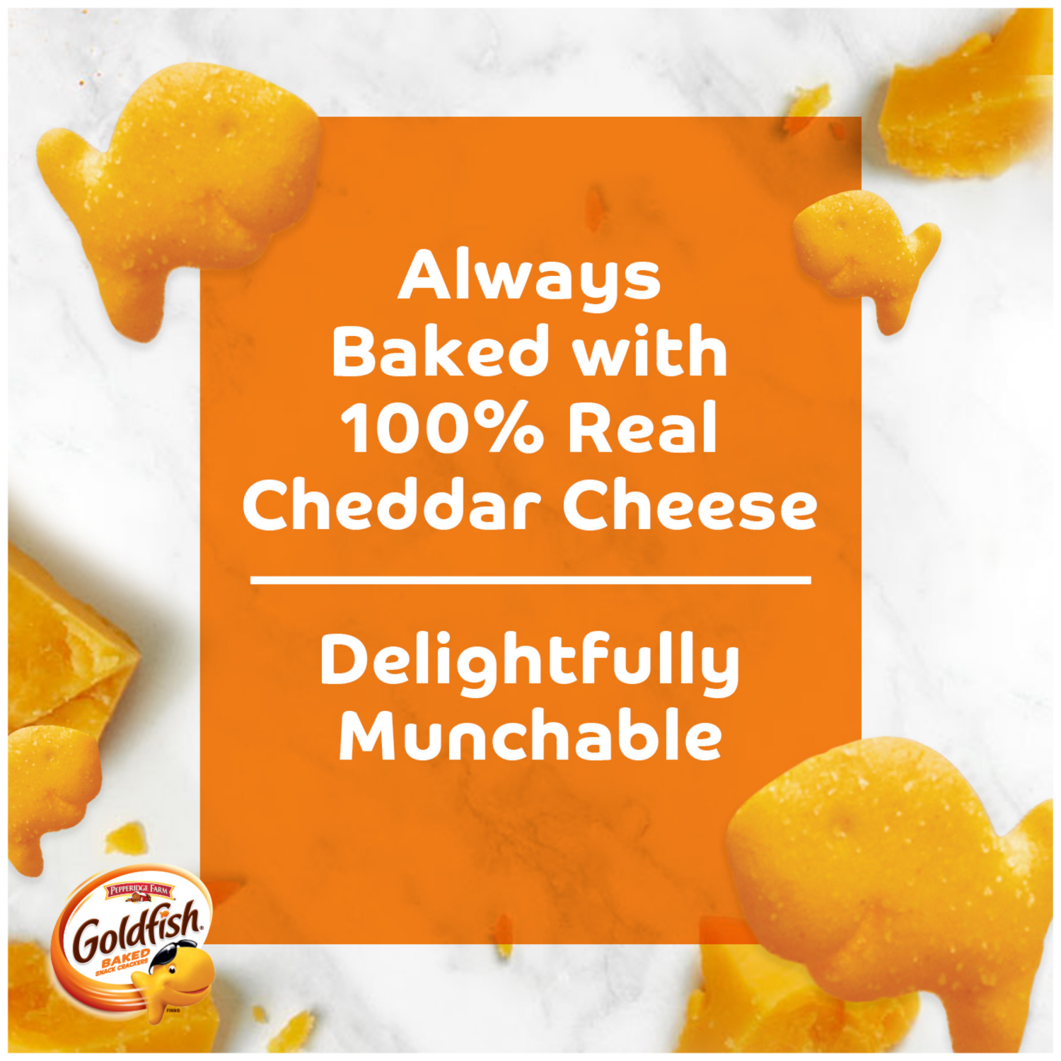 slide 4 of 5, Goldfish Cheddar Cheese Crackers, 27.3 Oz Carton, 27.300 oz