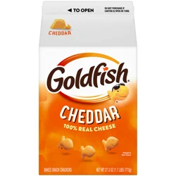 Goldfish Cheddar Cheese Crackers, 27.3 Oz Carton