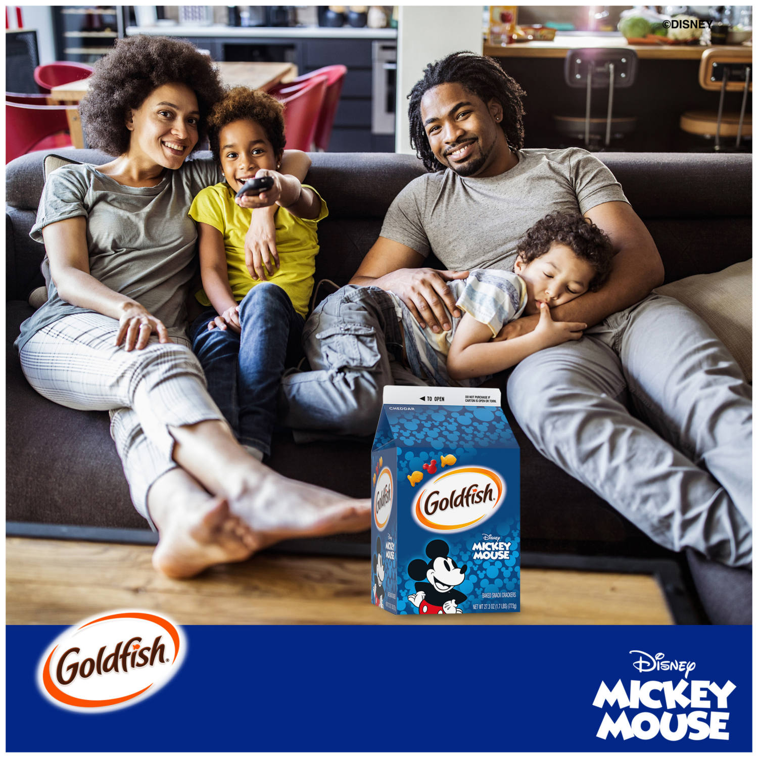 slide 2 of 5, Goldfish Disney Mickey Mouse Cheddar Crackers, 27.300 oz