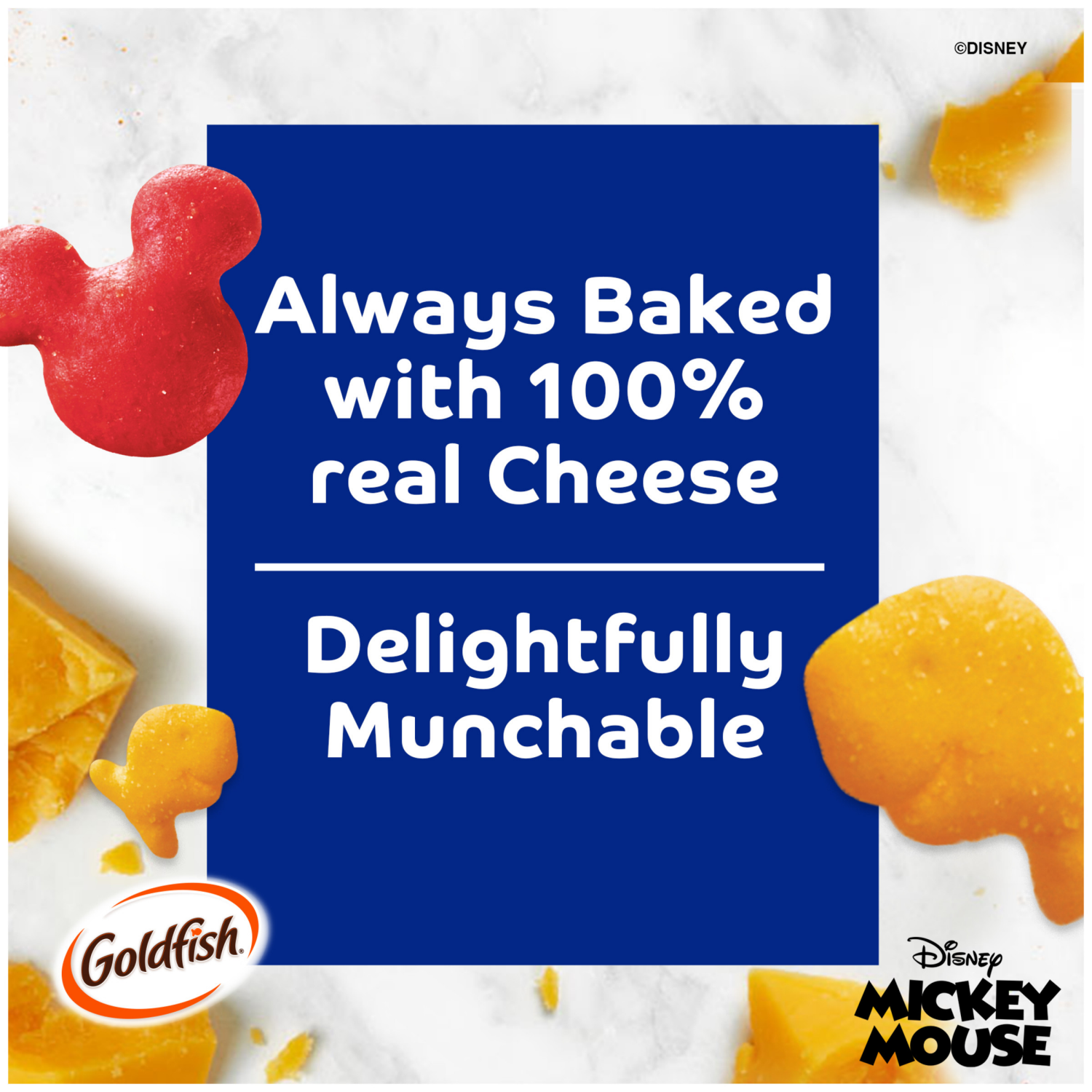 slide 4 of 5, Goldfish Disney Mickey Mouse Cheddar Crackers, 27.300 oz
