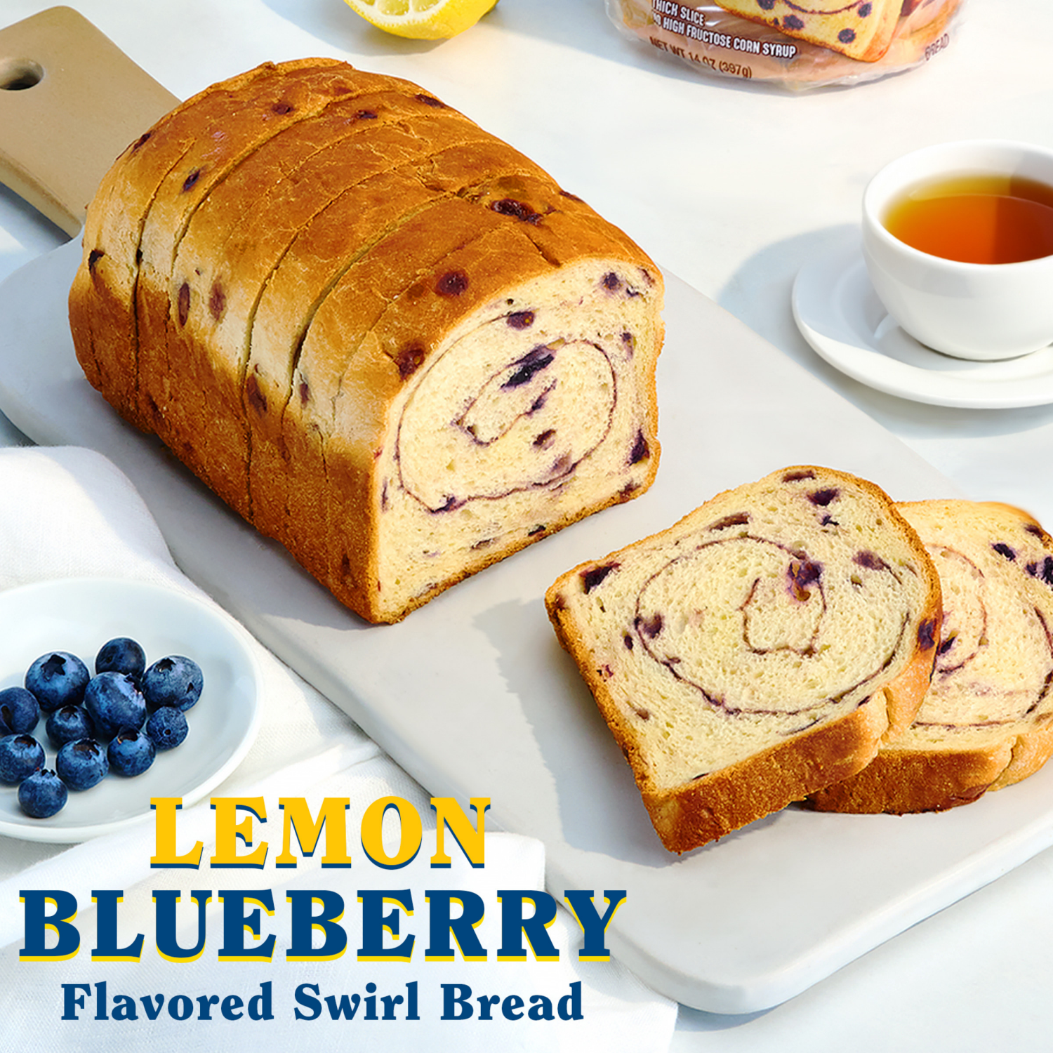 slide 4 of 5, Pepperidge Farm Swirl Lemon Blueberry Breakfast Bread, 14.000 oz