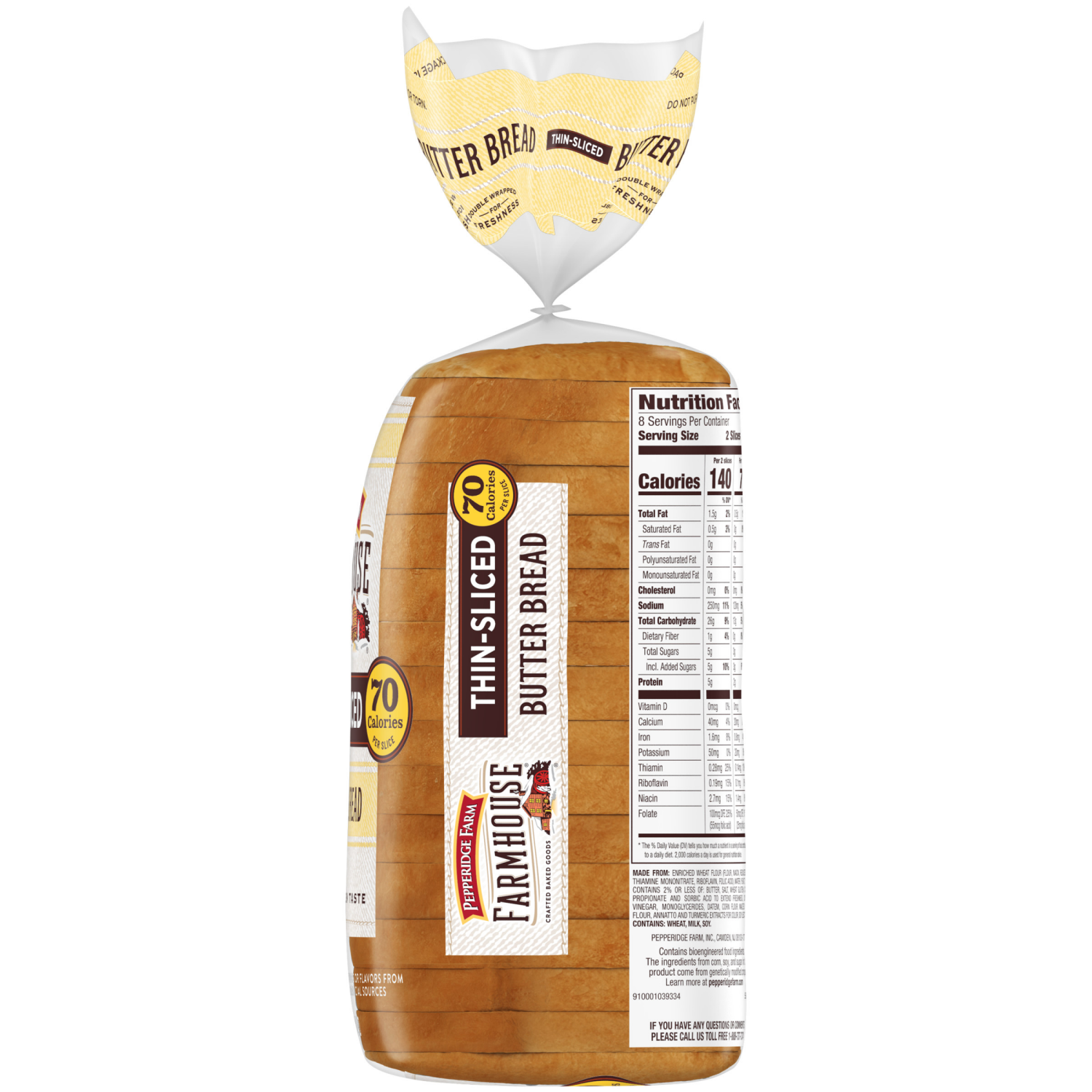 slide 3 of 5, Pep Farm Thin Slice Butter Bread, 14 oz