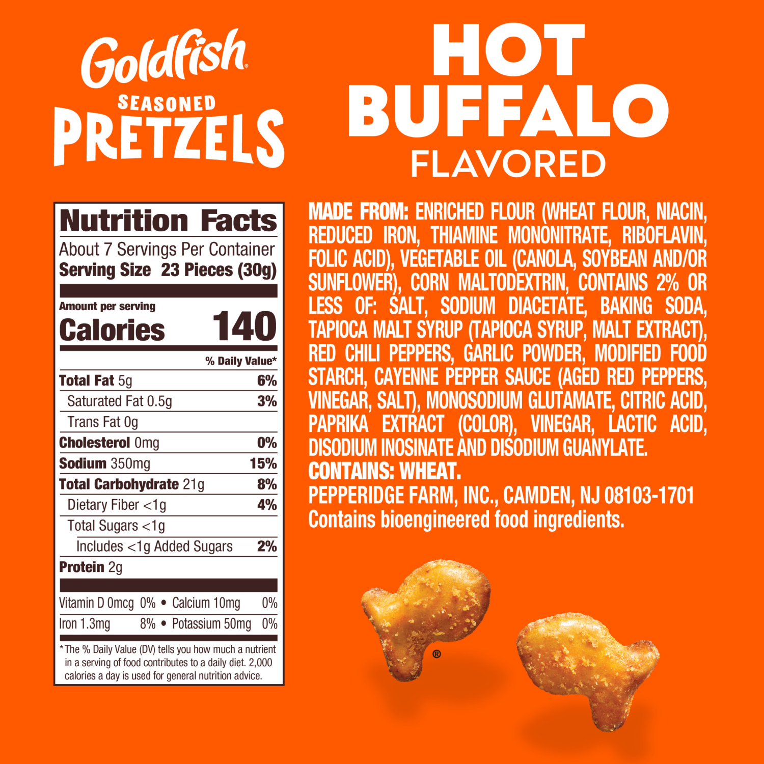 slide 5 of 5, Pepperidge Farm Goldfish Hot Buffalo Seasoned Pretzels, 8 Oz, 8 oz