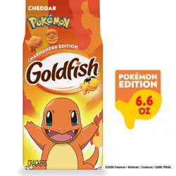 Pepperidge Farm Goldfish Pokémon Charmander Edition Cheddar Cheese Baked Snack Crackers, 6.6 Oz
