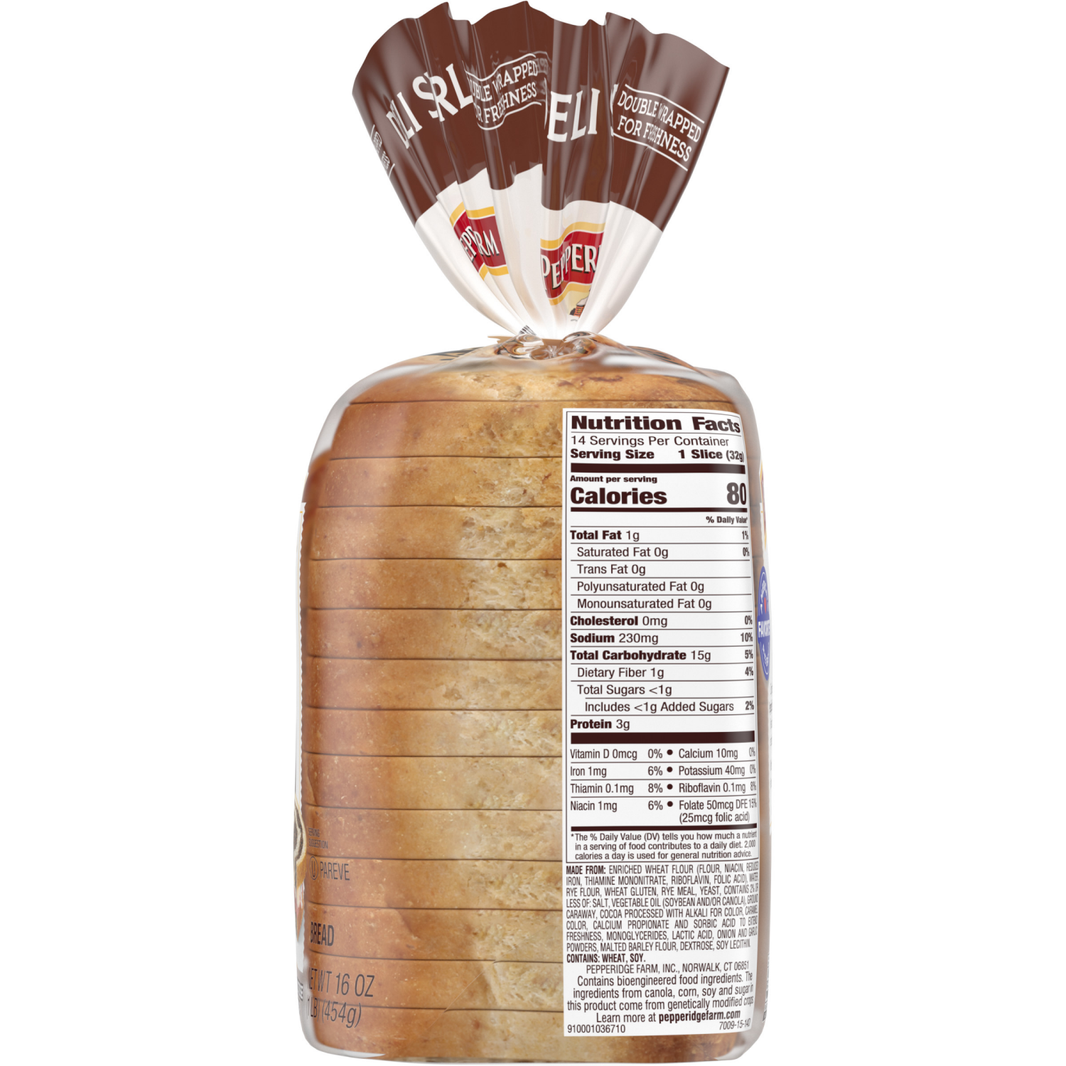 slide 4 of 4, Pepperidge Farm Deli Rye & Pump Swirl Bread, 16.000 oz