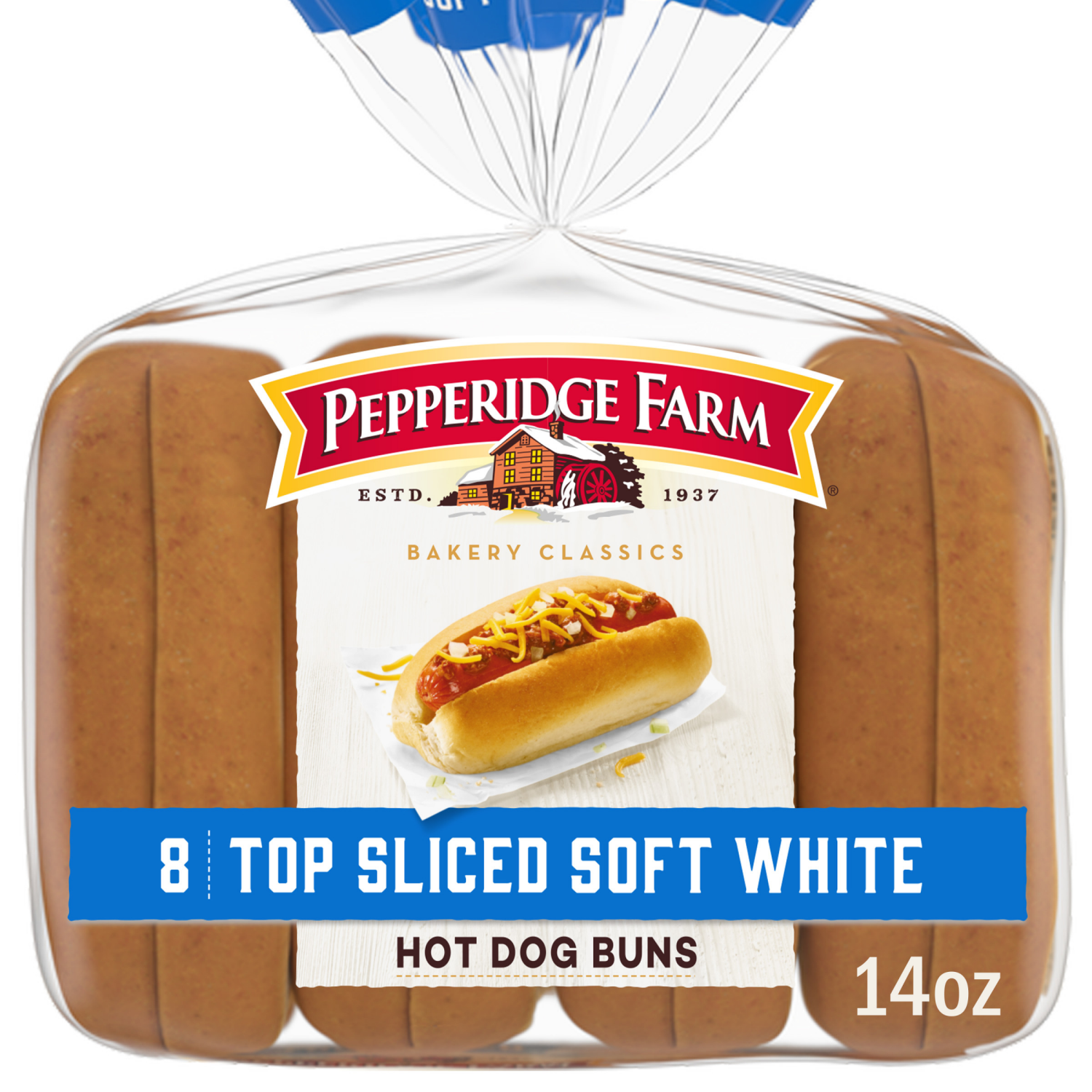 slide 1 of 5, Pepperidge Farm Top Sliced White Hot Dog Buns, 14.000 oz