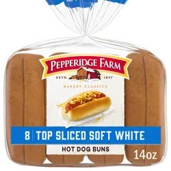 Pepperidge Farm Top Sliced White Hot Dog Buns