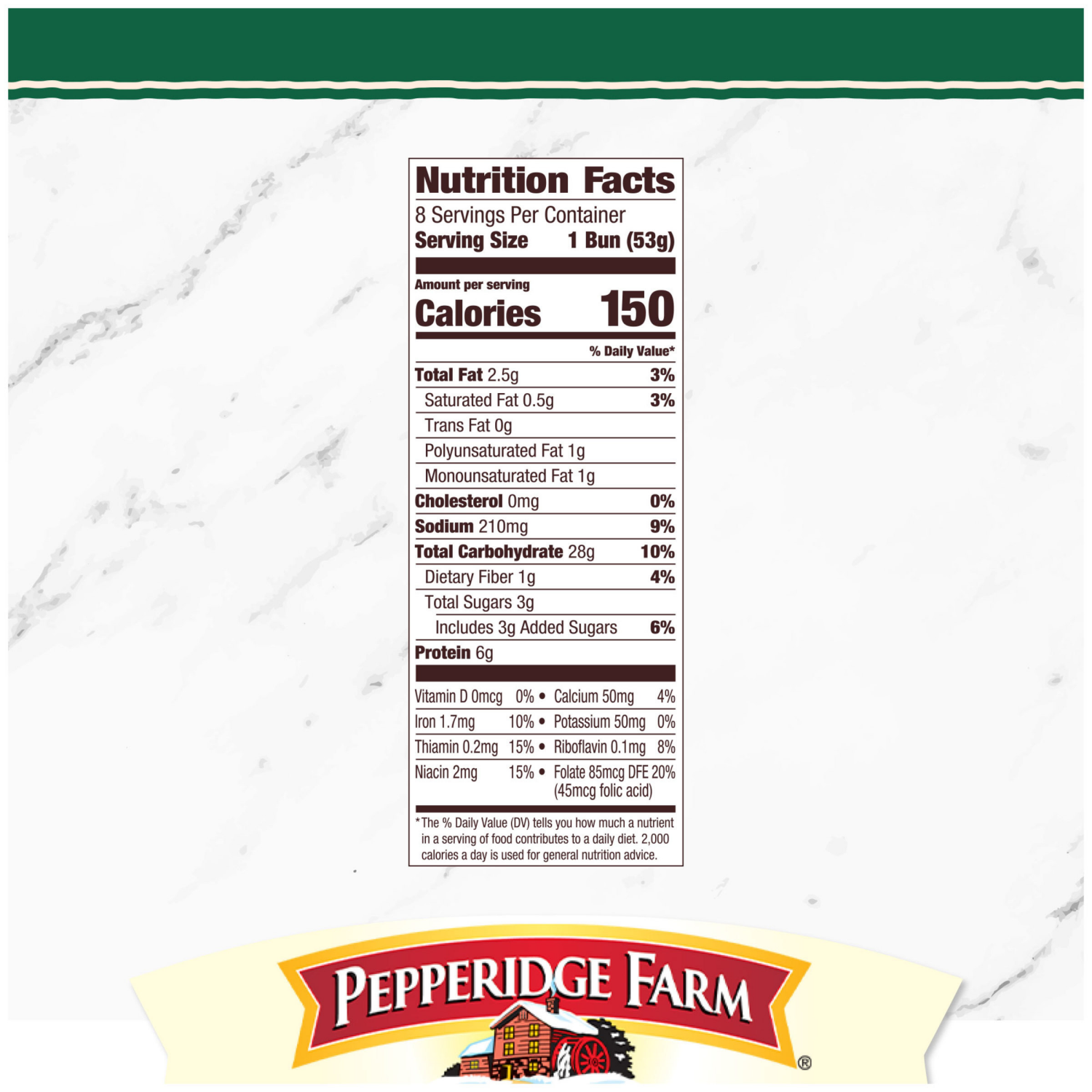 slide 5 of 5, Pepperidge Farm Onion with Poppy Seeds Hamburger Buns, 15.000 oz